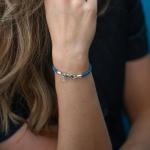 785AZ3 bracelet silver & paracord Female ALPHA Collection
