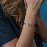 785AZ3 bracelet silver & paracord Female ALPHA Collection