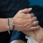 785AZ3 bracelet silver & paracord Female ALPHA Collection
