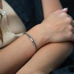 785AZ5 bracelet silver & paracord Female ALPHA Collection