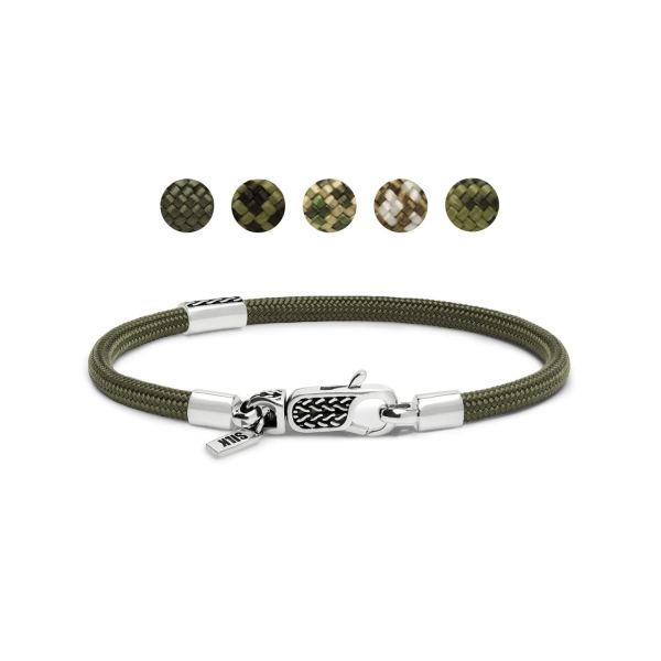 785EM1 bracelet silver & paracord