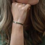 785EM1 bracelet silver & paracord Female ALPHA Collection