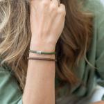 785EM1 bracelet silver & paracord Female ALPHA Collection