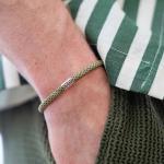 785EM3 bracelet silver & paracord Male ALPHA Collection