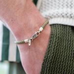 785EM3 bracelet silver & paracord Male ALPHA Collection