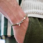 785EM3 bracelet silver & paracord ALPHA Collection