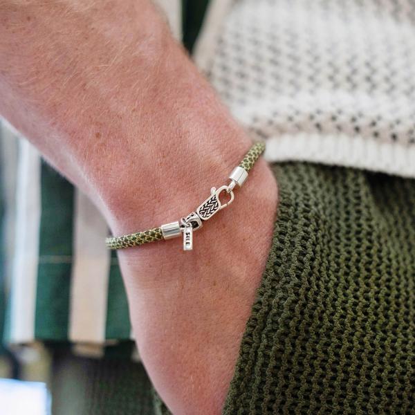 785EM3 bracelet silver & paracord ALPHA Collection
