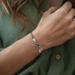 785EM3 bracelet silver & paracord Female ALPHA Collection