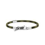 785EM6 bracelet silver & paracord ALPHA Collection