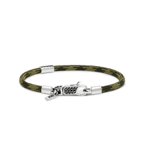 785EM6 bracelet silver & paracord
