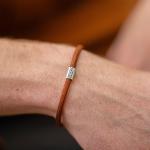 785TE1 bracelet silver & paracord Male ALPHA Collection