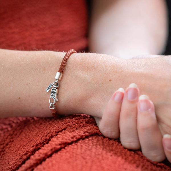 785TE1 bracelet silver & paracord Female ALPHA Collection
