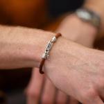 785TE1 bracelet silver & paracord Male ALPHA Collection