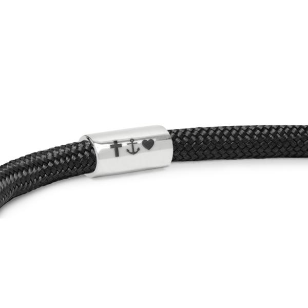 785TE2 bracelet silver & paracord ALPHA Collection