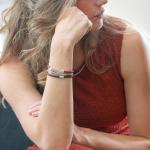 785TE3 bracelet silver & paracord Female ALPHA Collection