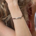 785TE3 bracelet silver & paracord Female ALPHA Collection