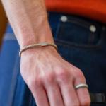 785TE4 bracelet silver & paracord Male ALPHA Collection