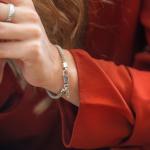 785TE4 bracelet silver & paracord Female ALPHA Collection