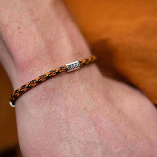 785TE5 bracelet silver & paracord Male ALPHA Collection