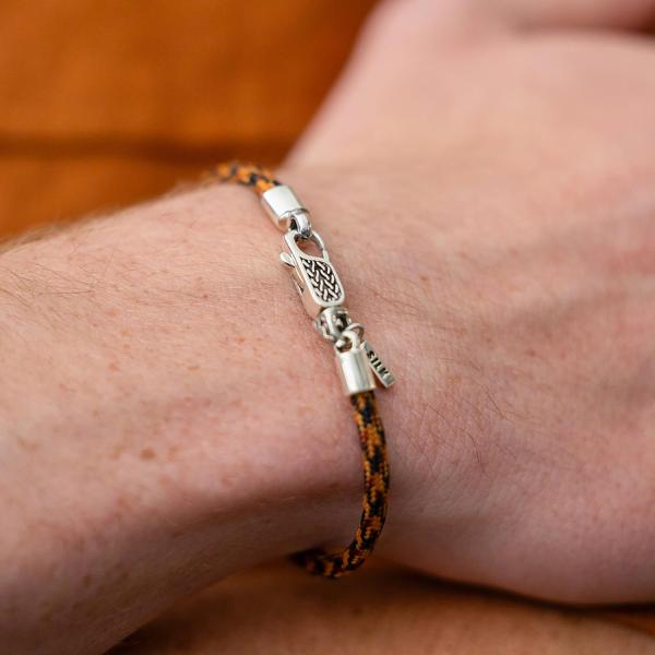 785TE5 bracelet silver & paracord Male ALPHA Collection