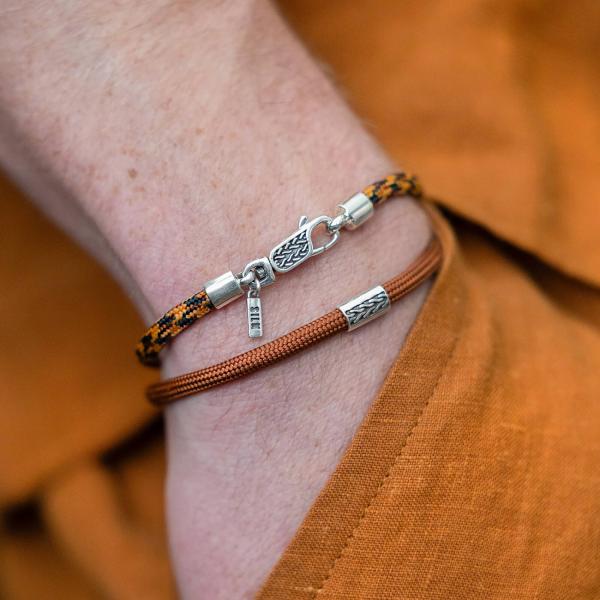 785TE5 bracelet silver & paracord Male ALPHA Collection