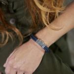 841BBU Bracelet Black-Blue Female ALPHA Collection