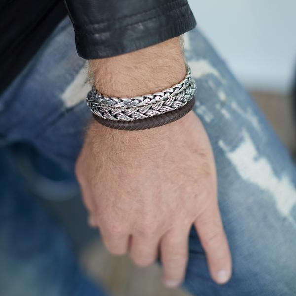 853BRN Bracelet Brown Male ARCH Collection