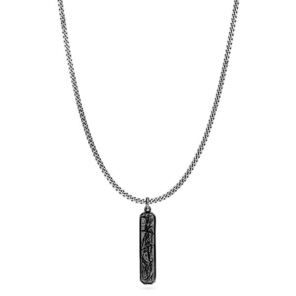 E401SRP necklace & pendant silver - rutheniumplated