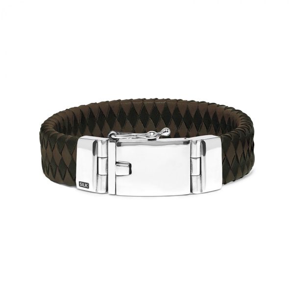 641BBR bracelet leather silver ALPHA ALPHA Collection