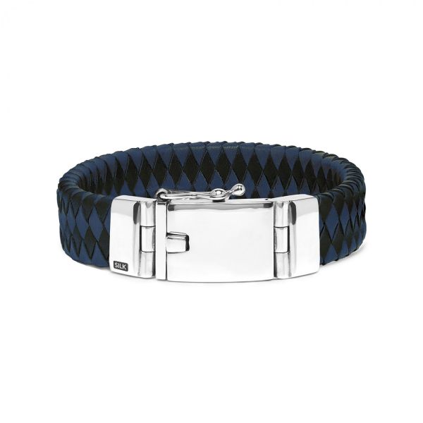 641BBU bracelet leather silver ALPHA ALPHA Collection