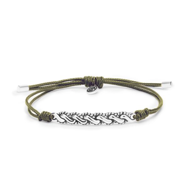 778OLV bracelet paracord silver