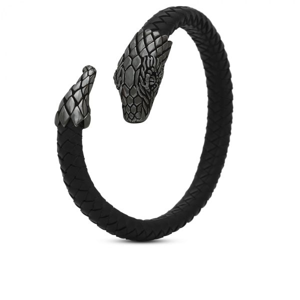 S25BLK Bangle black & leather