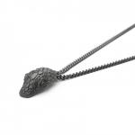 S27BLK Snake Necklace black rhodium & pendant SXM - Fierce Collection