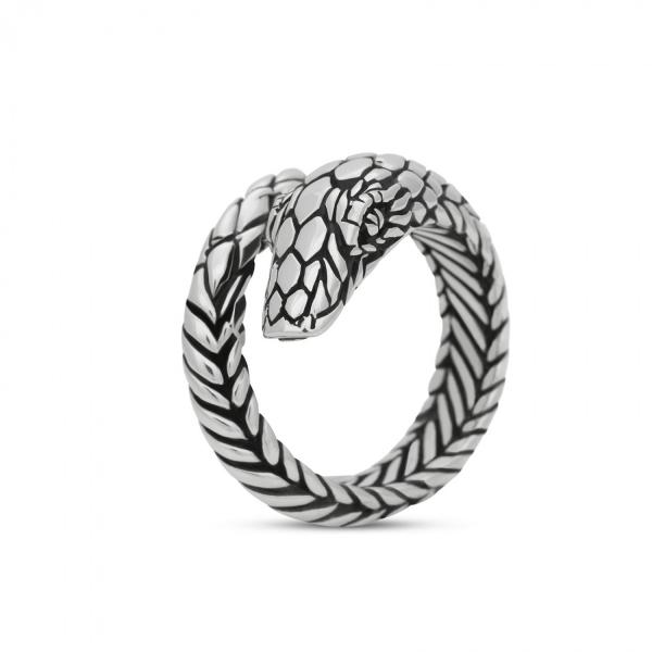 S28 Silver Snake Ring