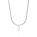 X306BRN necklace rope silver SXM - Bambu Collection