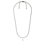 X306BRN necklace rope silver SXM - Bambu Collection