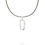X306BRN necklace rope silver SXM - Bambu Collection