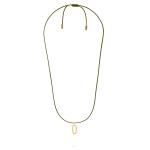 X306OLV.SGP necklace paracord silver goldplated SXM - Bambu Collection