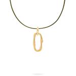 X306OLV.SGP necklace paracord silver goldplated SXM - Bambu Collection
