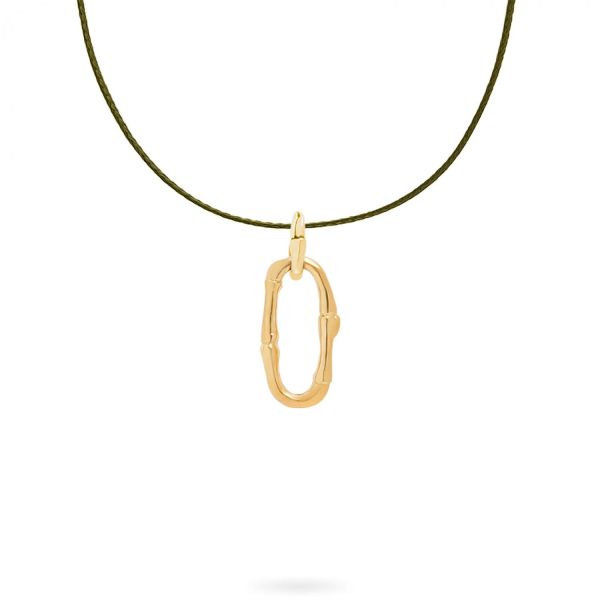 X306OLV.SGP necklace paracord silver goldplated