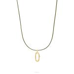 X306OLV.SGP necklace paracord silver goldplated SXM - Bambu Collection