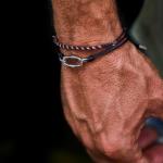 X310BLK bracelet paracord silver SXM - Bambu Collection