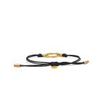 X310BLK.SGP bracelet paracord silver goldplated SXM - Bambu Collection
