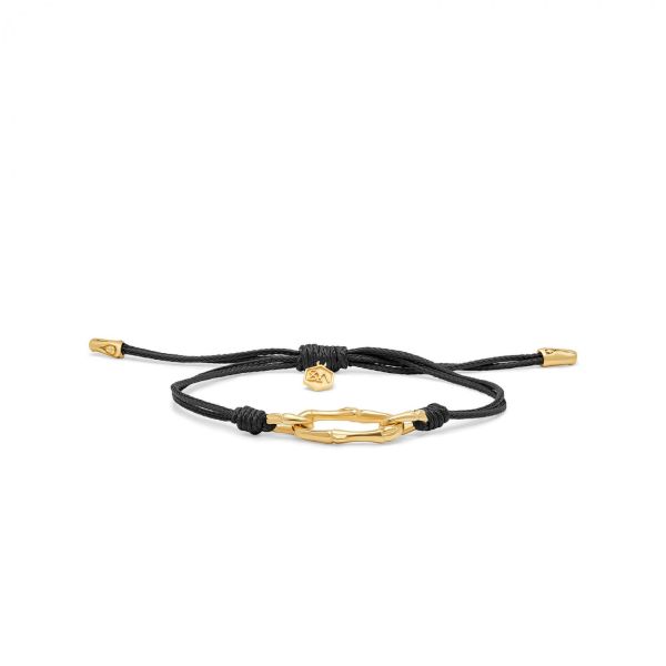 X310BLK.SGP bracelet paracord silver goldplated