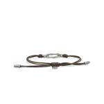 X310BRN bracelet paracord silver SXM - Bambu Collection