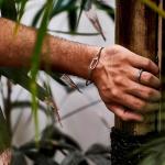 X310OLV bracelet paracord silver SXM - Bambu Collection