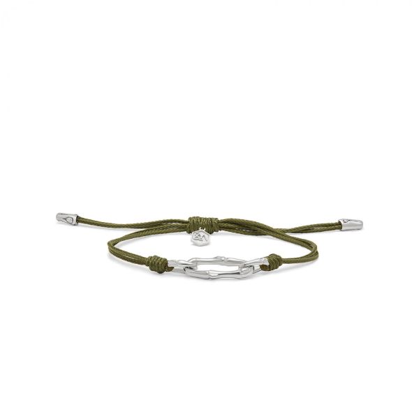 X310OLV bracelet paracord silver