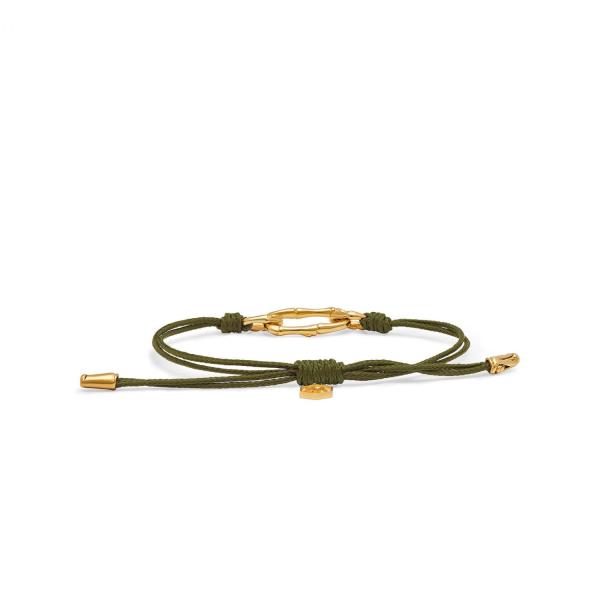 X310OLV.SGP bracelet paracord silver goldplated SXM - Bambu Collection
