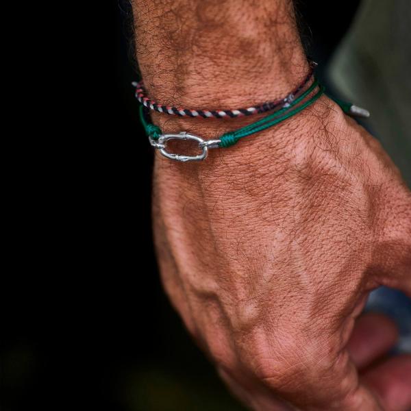 X310TUR bracelet paracord silver SXM - Bambu Collection