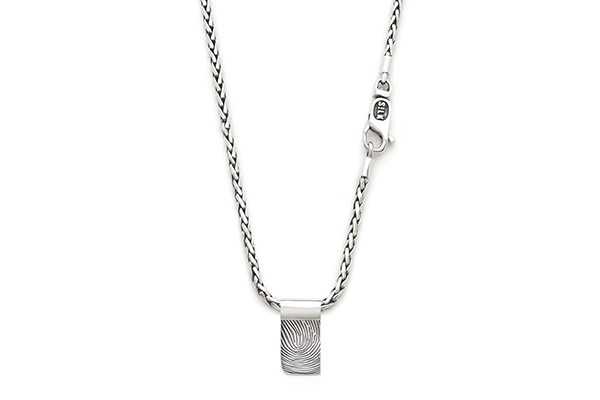 Silver fingerprint necklace